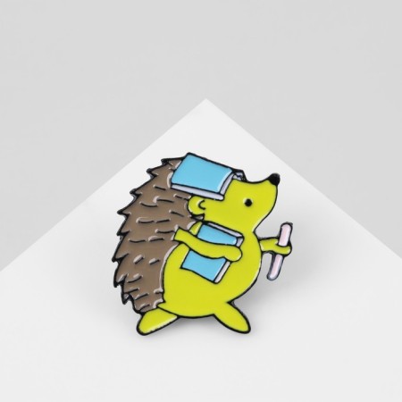 Icon "Hedgehog" A student, colored in ferrous metal-1