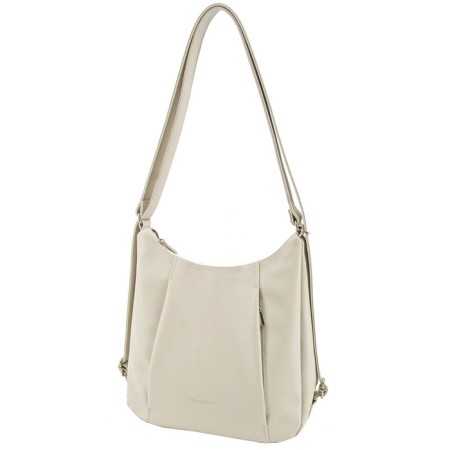 Women's bag B2821-23110, beige color, artificial leather, 24x11x27 cm