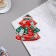 Double mini-postcard "Happy New Year!" glitter, red color, 16.5x10 cm