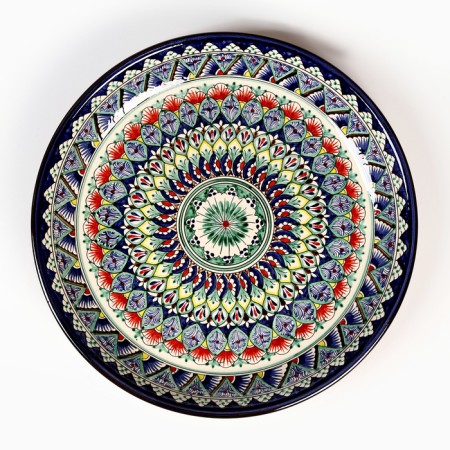 Largan Rishtan ceramics "Patterns", 36 cm, blue-6