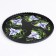 Tray "Iris on the black" art painting 28 cm