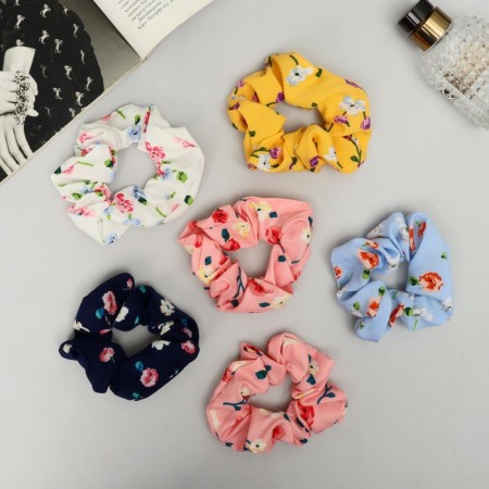 Hair elastic band "Orbit" Summer flowers, 10 cm, mix-1