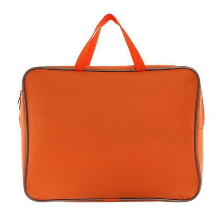 Folder with A4 handles, 360 x 270 x 80 mm, textile, inner pocket, orange 1sh48