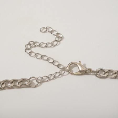 Piece on a decorative basis "butterflies" with pearls, white color in black silver, l = 45 cm-3
