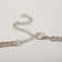 Piece on a decorative basis "butterflies" with pearls, white color in black silver, l = 45 cm