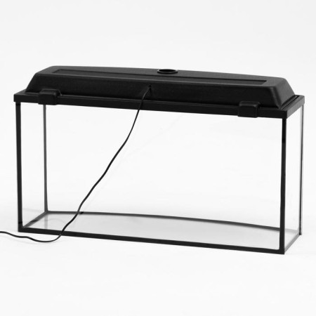 Aquarium "TV" with a lid, 75 liters, 72.5 x 26.5 x 37/42 cm, black-2