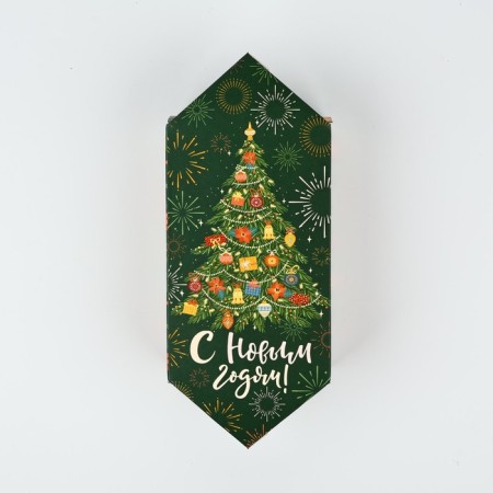 The prefabricated box - the context of the New Year tree, 9.3 x 14.6 x 5.3 cm, New Year-3