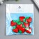 A set of buttons of decorative plastic "Red strawberry" set 10 pcs 2.5x2.2 cm