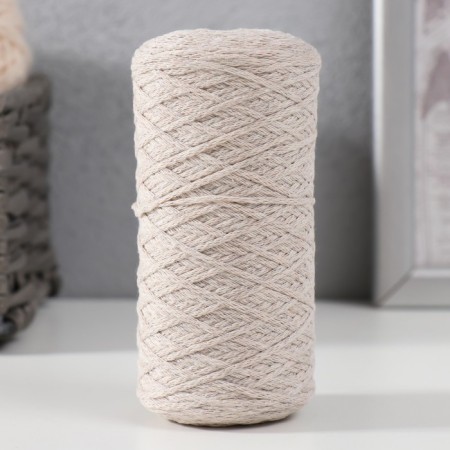 Knitting cord without core 70% cotton, 30% polyester 1mm 200m/60 ± 10g (03- linen)