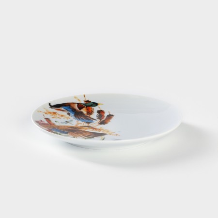Porcelain plate "Hunting season", D = 17.5 cm, MIX drawing-2