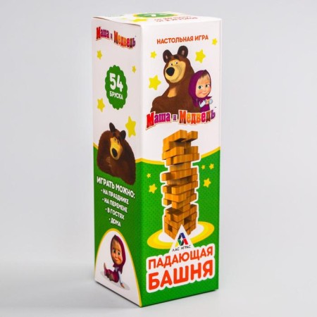 The game falling tower, Masha and the bear, 54 bars-3