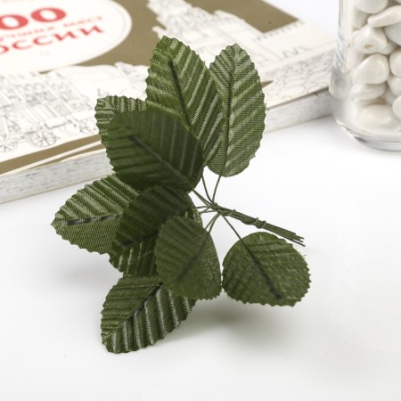 Decor for the creativity "Birch Birch" Green (1 set = 1 bouquet) in the bouquet 10 pcs
