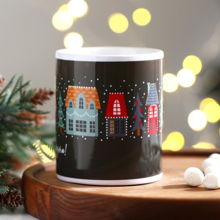 Ceramic mug “Happy New Year!”, 320 ml, white color-2