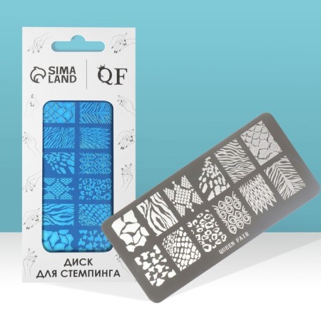 Stamping disk Metal "Prints of the Season", 12 × 6 cm-1