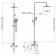 Show system PLSTART PL2402-7, tropical shower, shower set, stainless steel, black 984757