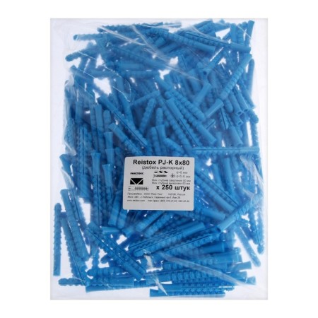 Dyubel "Rice tox" PJ-K, type K, spacer, polyethylene, 8x80 mm, 250 pcs-4