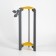 Standing Column Study Triangular Flora, 49x27x25 cm, gray-yellow