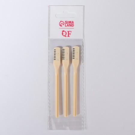 A razor for eyebrow correction, 8.5 × 0.8 cm, set - 3 pcs, beige color-4