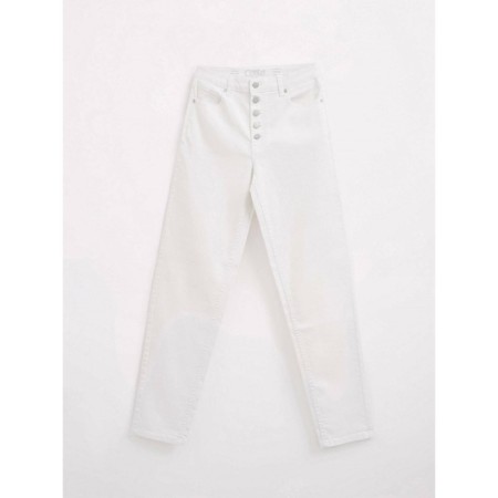 Women's jeans with a high landing CONTE Elegant Mom Fit, Size S, White color-4