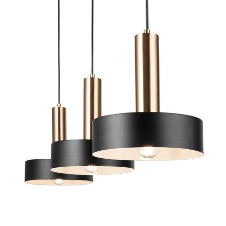 Suspended lamp Freya Fr4008PL-03BBS IZZA, 900x200x1235 mm, E27, 3x40W, black color and brass-3