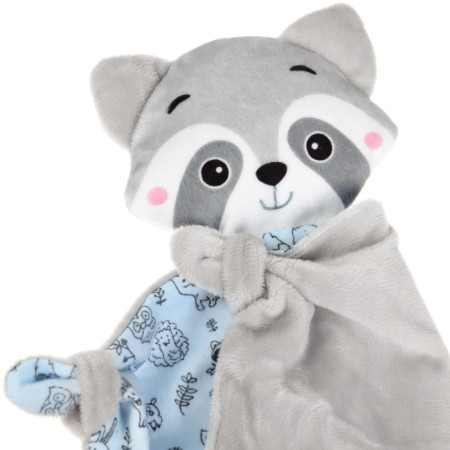 Toy - Comforter "Raccoon" with a holder for nipples, crumbs-12