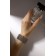 Bracelet "ice" waves, white color in silver, 17.5 size
