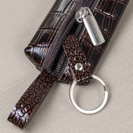 K-123-112 Case for K-123 keys, brown croc. Melky-112-1