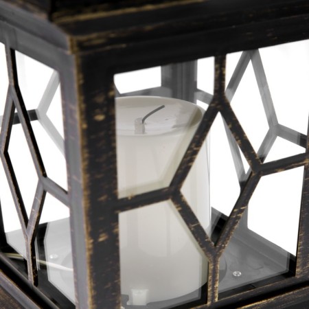 Lamp on the solar battery Uniel "Lantern" 14x22 cm, IP44, 1 LED, EFF. flame, t/white-4