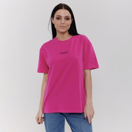 Female T-shirt, pink color, ONE SIZE (42-46)-4