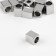 Tip for a cord, d = 4 mm, 10 × 7 × 8 mm, 10 pcs, silver color