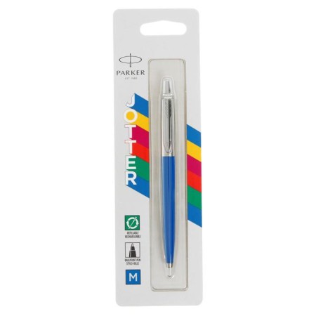 Ballpoint pen Parker Jotter Color M, plastic case, blue ink, blister-1
