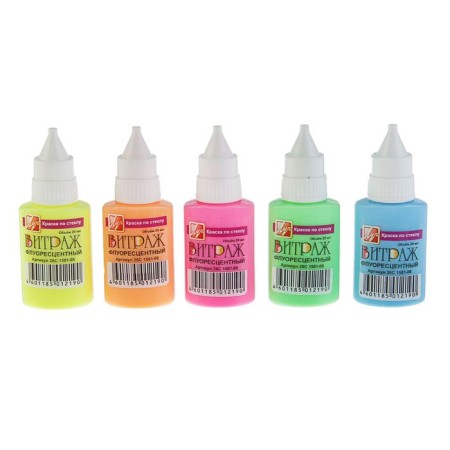 Black paint "Stained glass" 20 ml, fluorescent, mix