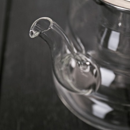 Glass teapot with metal sieve "Breeze", 600 ml-5