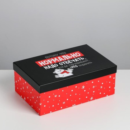 Gift box "with NG", 26 x 17 x 10 cm, new year-1