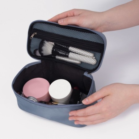 Lightning cosmetic bag, gray color-2