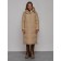 Coat insulated winter female, size 50, color light brown