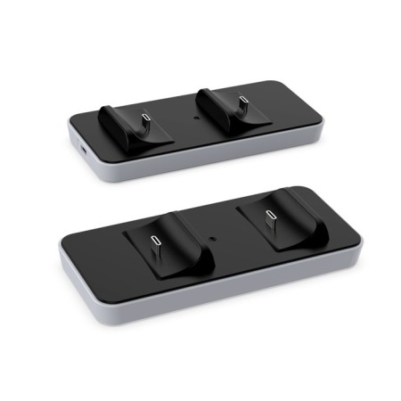 Charger for 2-X Gampads PS5 Dobe TP5-0591, Changing Dock, black and white