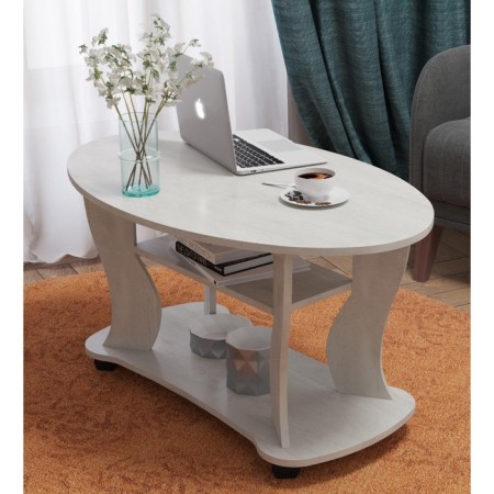 Journal table "Saturn-M 05", 980 × 600 × 515 mm, color concrete pine white