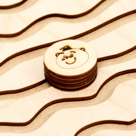 Puzzle interhemispheric board "Waves and a large spiral"-1