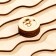 Puzzle interhemispheric board "Waves and a large spiral"