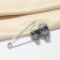 Drill punch of pair, 6 cm, green color in black silver