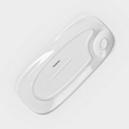 Porcelain dish with magistro sauce "Blanche", 30 × 13.5 cm, white color-2