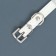 A collar with rows of 4 rows and rhinestones on a buckle, 38 x 1.5 cm, Osh 26-33, white