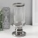 Ceramics candlestick, glass for 1 candle "Wells" d = 8 cm silver 10x10x21.5 cm