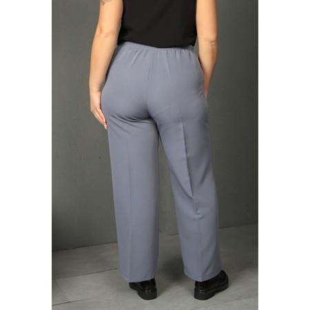 Female trousers, size 48, gray color-6
