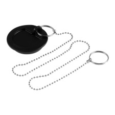 MasterProf bathtub plug IS. 110629, D = 45 mm, PVC, with chronic. chain, black