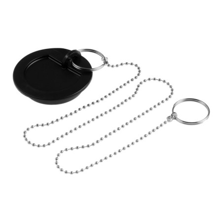 MasterProf bathtub plug IS. 110629, D = 45 mm, PVC, with chronic. chain, black
