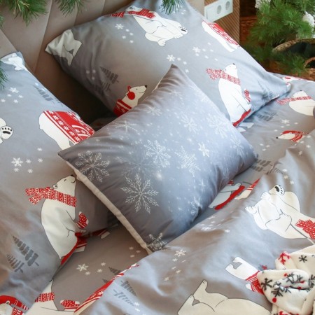 Pillow Ethel "Snowflakes" 60*40 cm, 100% p/e-3