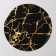 Serving napkin on the table "Marble", d = 38 cm, black color