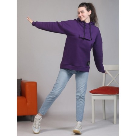 Female hoodies pt, size 54, purple color-7